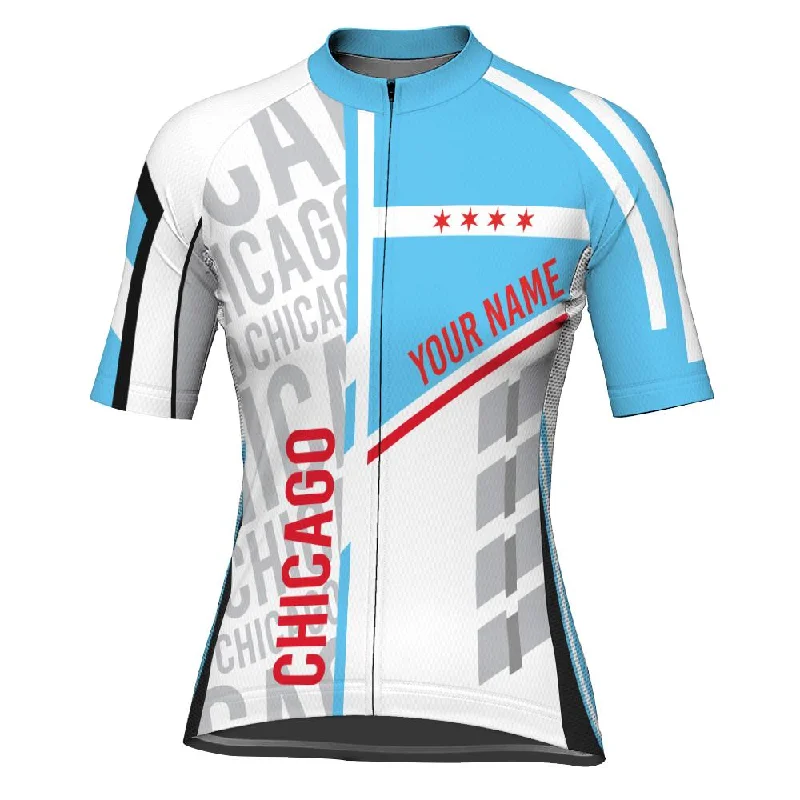 Customized Chicago Short Sleeve Cycling Jersey for Women