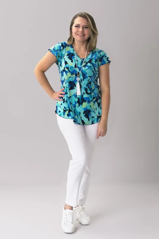 Gelato Print Short Sleeve Jersey Top