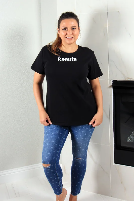 Kaeute Relaxed Fit Tee | Black