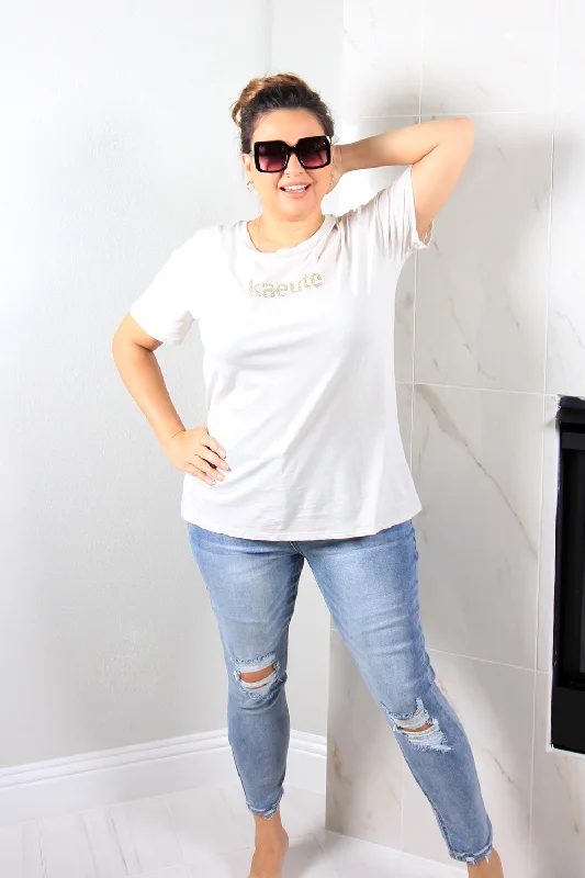 Kaeute Relaxed Fit Tee | Buttercream