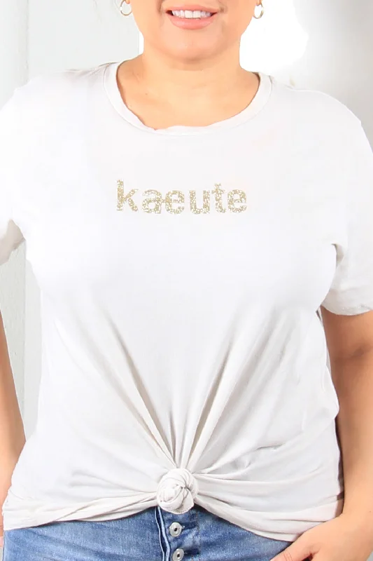 Kaeute Relaxed Fit Tee | Buttercream