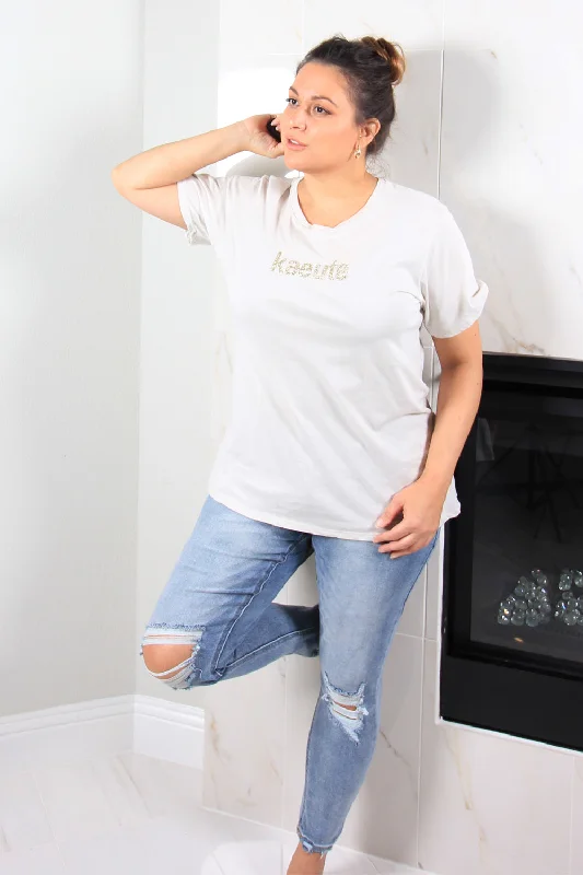 Kaeute Relaxed Fit Tee | Buttercream