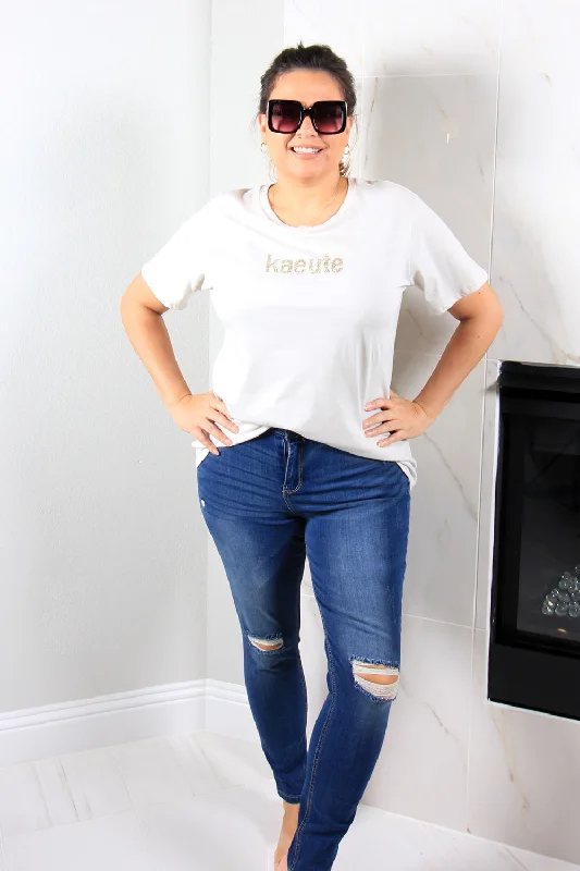 Kaeute Relaxed Fit Tee | Buttercream