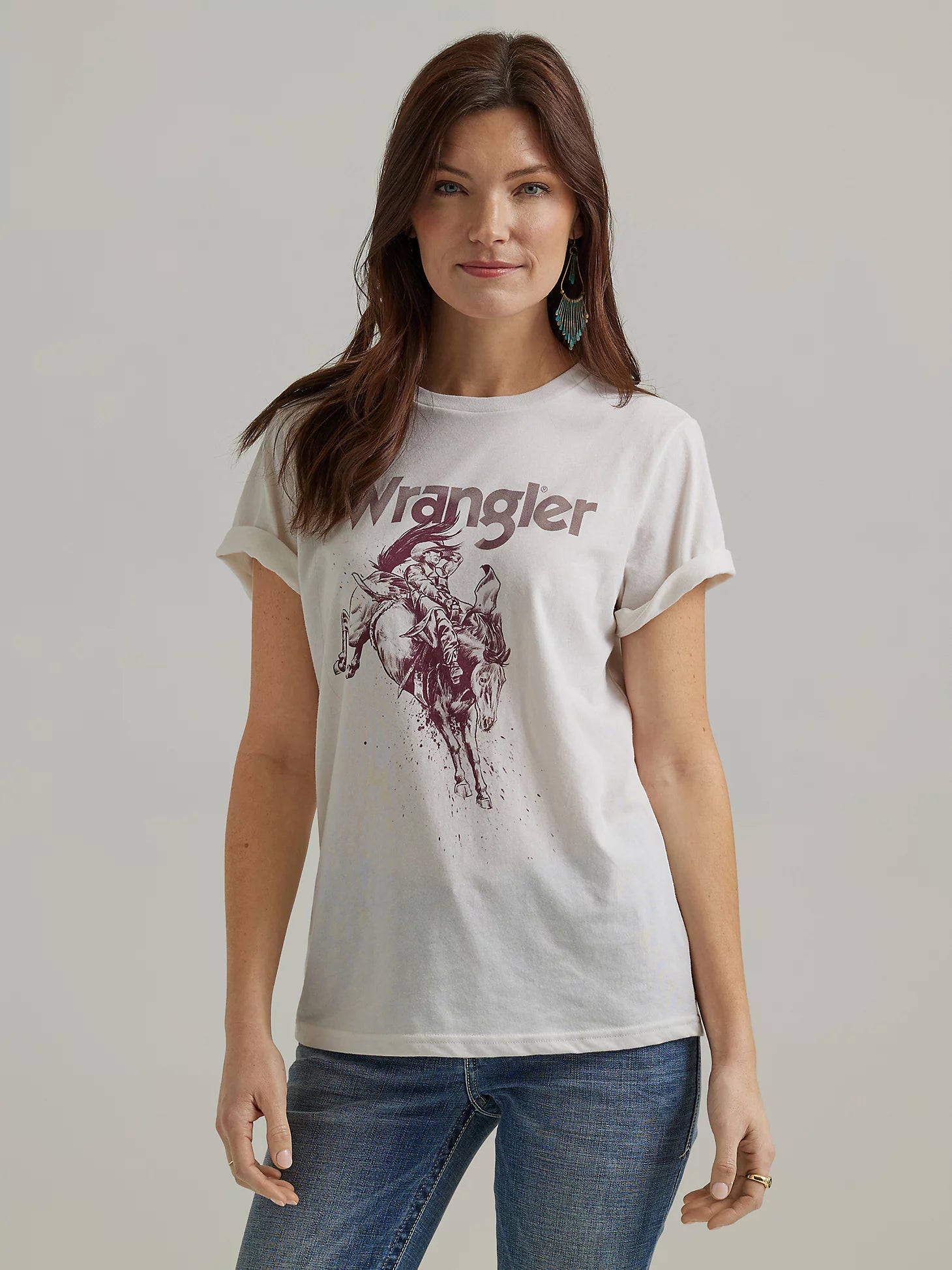 Ladies Logo Tee by Wrangler ~ Marshmallow