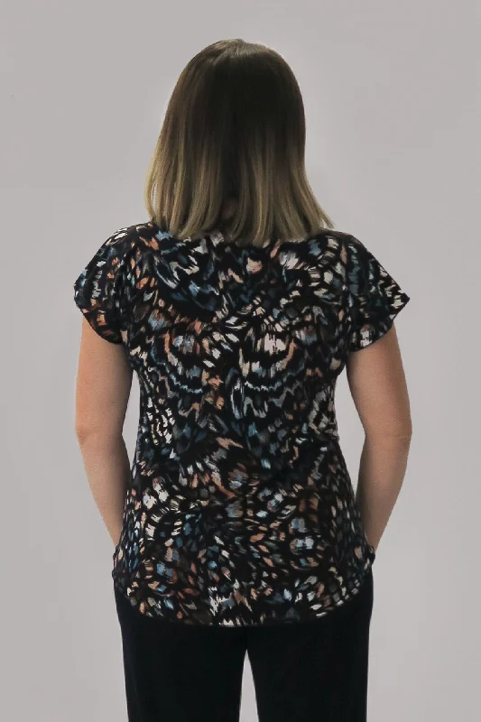 Whirlwind Print Short Sleeve Jersey Top