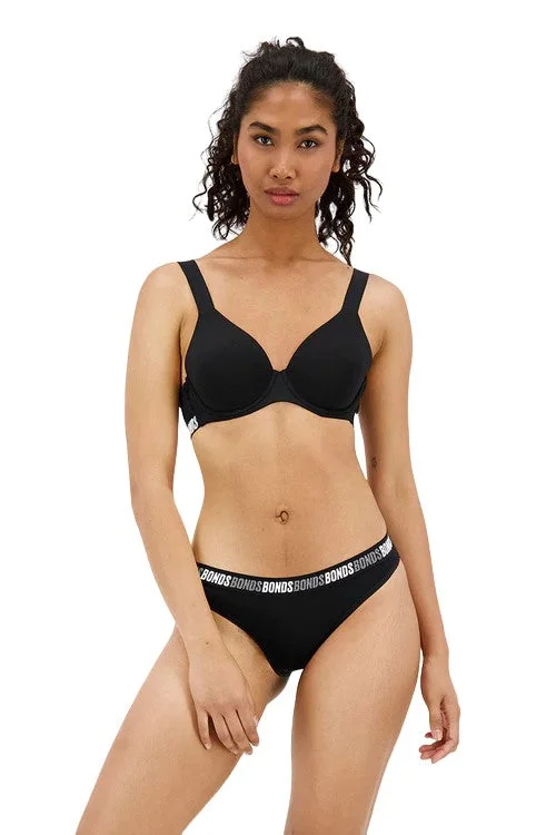 10 x Womens Bonds X-Temp Air Bikini Underwear Black Bikini with twisted straps, Sexy, Trendy, Chic