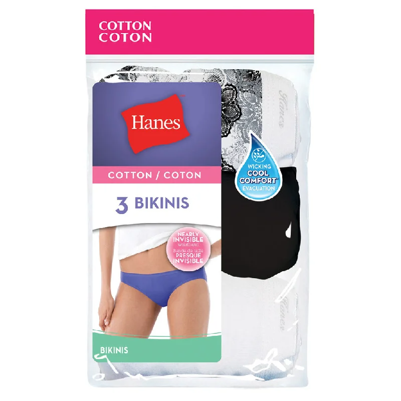 Women's Hanes 3Pk Bikini Sheer bikini top, Sexy, Chic, Trendy