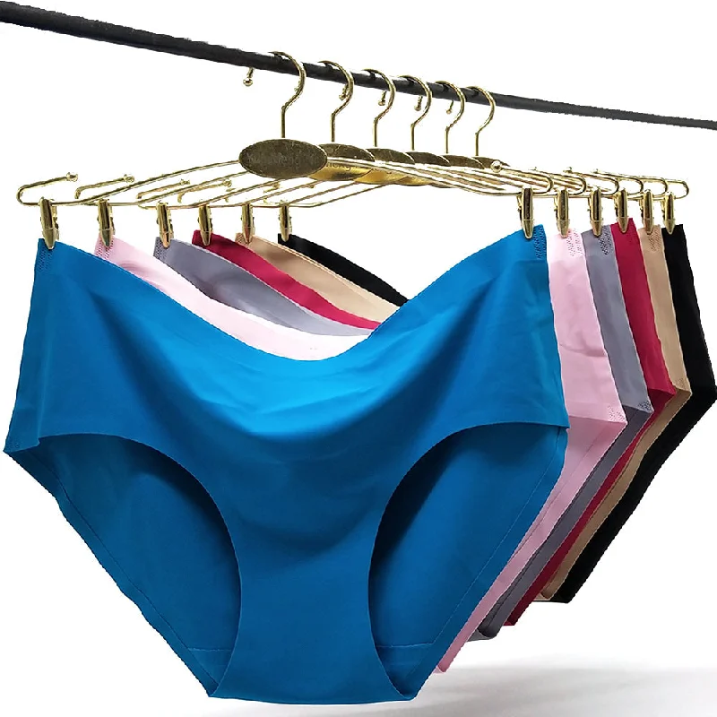 6 x Womens Seam Free Nylon Bikini Underwear Brief Sexy Panties No Show Seamless Triangle top bikini, Classic, Sexy, Comfortable