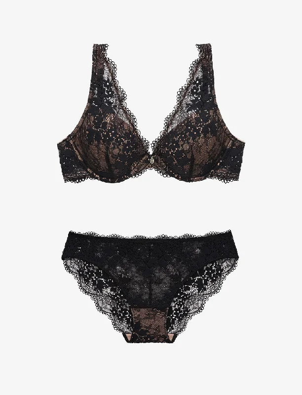 All Day Lace Uplift Plunge  + Bikini Set Reversible bikini, Two looks, Stylish, Comfortable