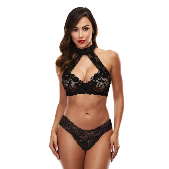 BACI 3166 Lace Halter Bikini Set M/L - Black Bikini with padding, Supportive, Sexy, Comfortable BACI 3166 Lace Halter Bikini Set M/L - Black Bikini with padding, Supportive, Sexy, Comfortable