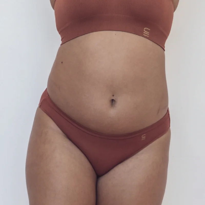 Tencel Bikini Brief - Clay Off-shoulder bikini, Elegant, Sexy, Comfortable