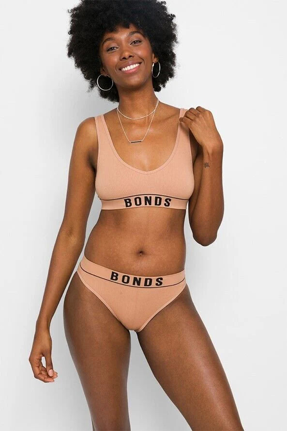 Bonds Women's Retro Rib™ Seamless Hi Bikini - Blushed Backless bikini, Sexy, Elegant, Comfortable