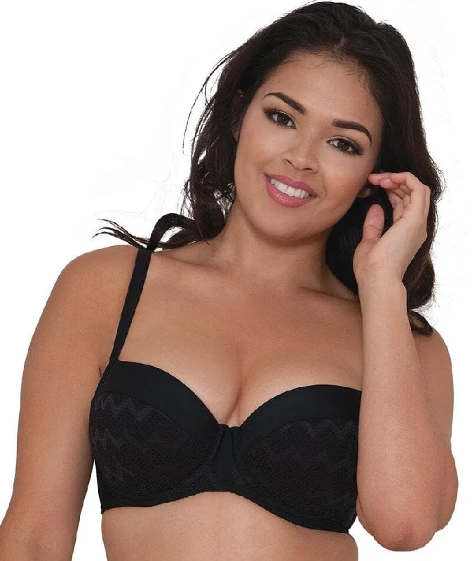 Curvy Kate Hi Voltage Padded Balcony Bikini - Black Sports bikini set, Comfortable, Active, Trendy