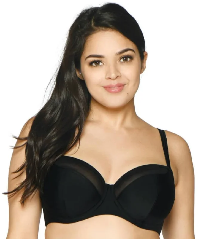 Curvy Kate Sheer Class Balcony Bikini Top - Black Tie bikini, Adjustable, Trendy, Comfortable