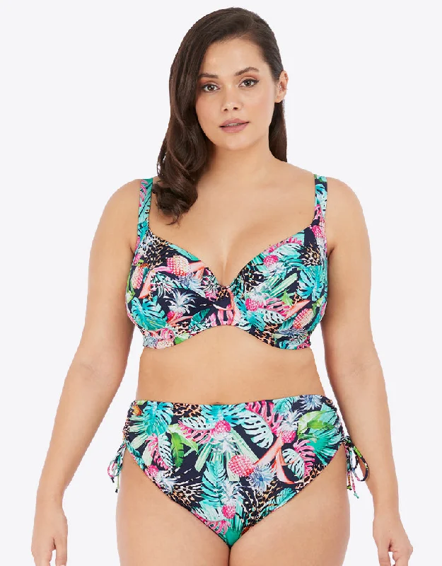 Elomi Pina Colada Plunge Bikini Top Midnight Padded bikini, Comfortable, Supportive, Trendy