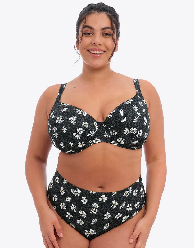 Elomi Plain Sailing Plunge Bikini Top Black Daisy Polka dot bikini, Retro style, Fun, Trendy
