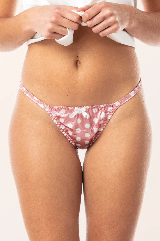 Satin Tanga Bikini Briefs - Baby Pink Classic triangle bikini, Sexy, Comfortable, Trendy