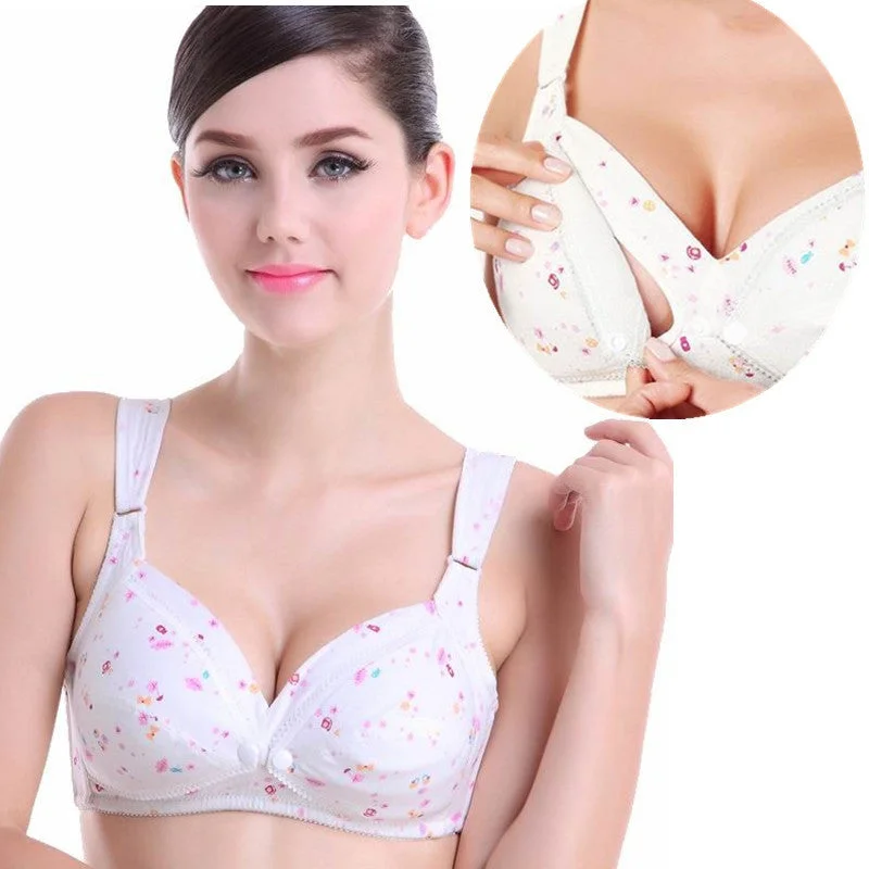 Sexy Bikini Clothing Mothers Women Cotton Open Front Nursing Bra Push up Breast feeding Bras Lace bikini top, Feminine, Chic, Sexy