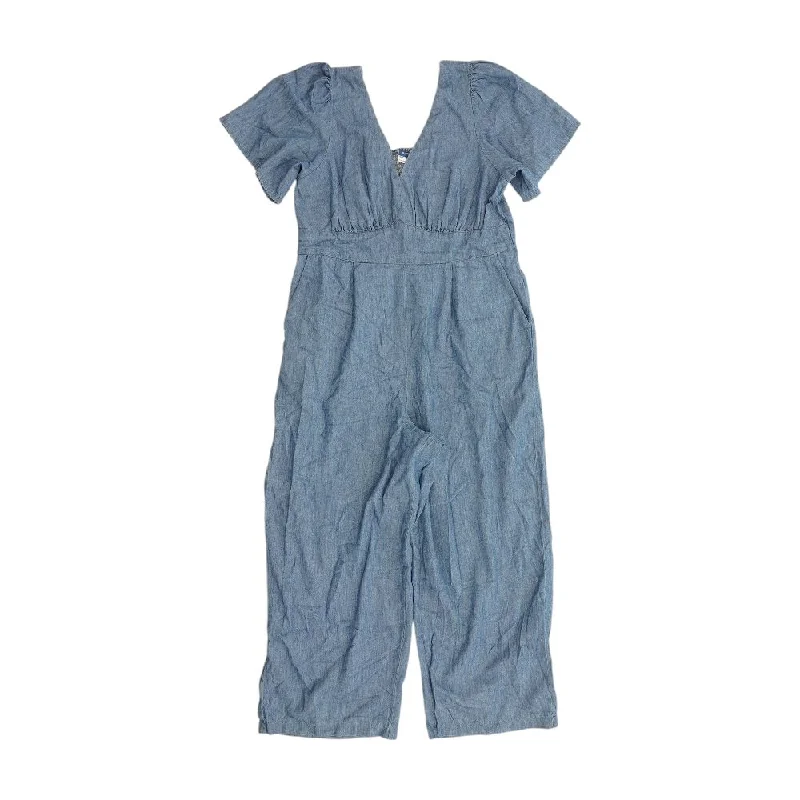 Blue Solid Jumpsuit Long sleeve jumpsuit, Cozy, Trendy, Fall collection