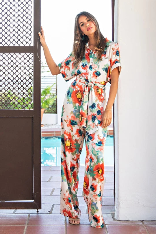 Feelin' Floral Jumpsuit High-waisted jumpsuit, Sleek, Comfortable, Trendy
