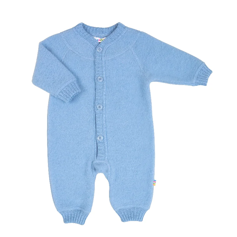 Joha Jumpsuit Wool Fleece Allure Blue Jumpsuit with buttons, Relaxed fit, Street style, Comfortable