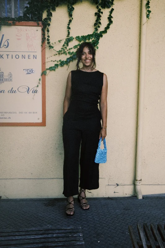 jumpsuit - anusha - black Bohemian style jumpsuit, Loose fit, Casual, Trendy