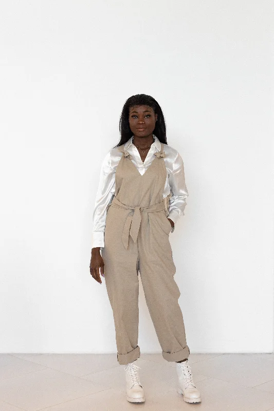 Lempi Jumpsuit Beige High waist jumpsuit, Sleek, Chic, Comfortable