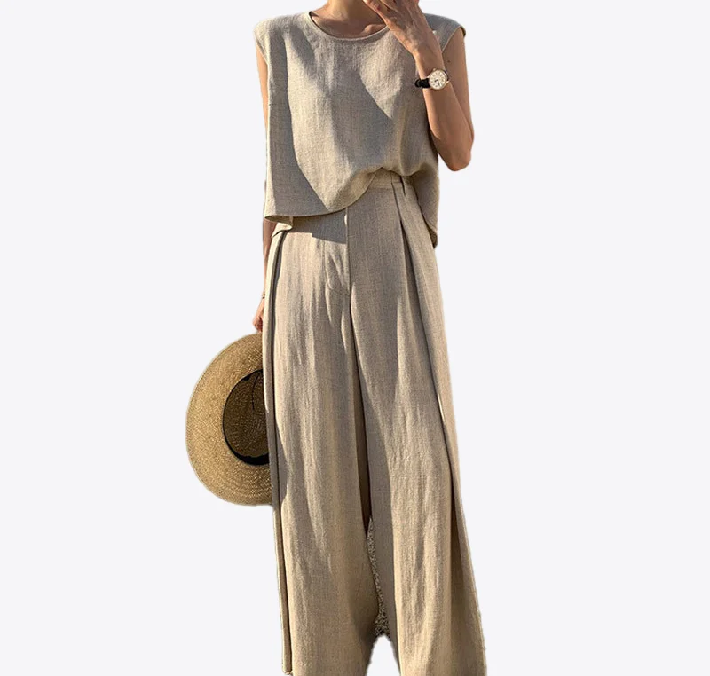 Neutral Orchard 100% Linen Womens Jumpsuit Zipper front jumpsuit, Casual, Trendy, Comfortable Neutral Orchard 100% Linen Womens Jumpsuit Zipper front jumpsuit, Casual, Trendy, Comfortable