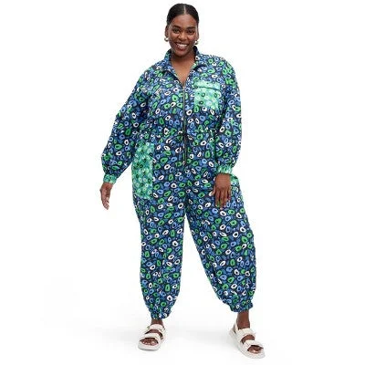 New - Diane von Furstenberg Nylon Long Sleeves Straight Leg Jumpsuits, Jazz Dots Green One-piece jumpsuit, Simple design, Comfortable, Fashionable New - Diane von Furstenberg Nylon Long Sleeves Straight Leg Jumpsuits, Jazz Dots Green One-piece jumpsuit, Simple design, Comfortable, Fashionable