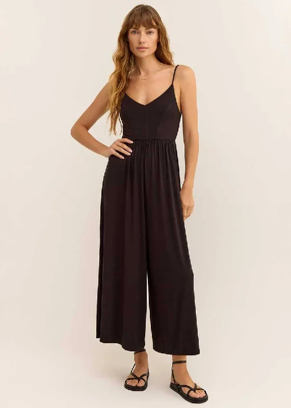 Roz Jumpsuit - Black High-waisted jumpsuit, Retro style, Elegant, Trendy