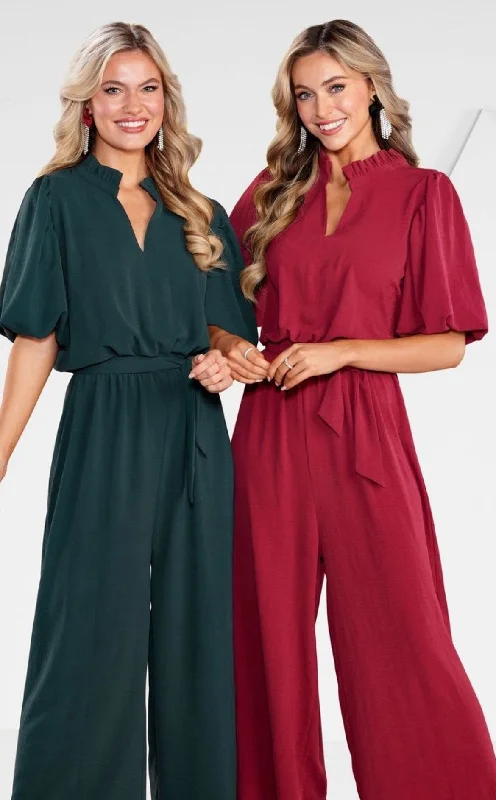 Annalise Tie Waist Jumpsuit Utility style jumpsuit, Pockets, Casual, Trendy