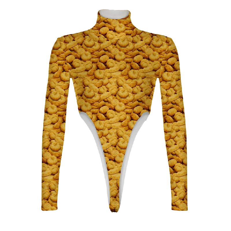 Chicken Nuggets Turtleneck Long Sleeve Jumpsuit Jumpsuit with pockets, Relaxed fit, Casual wear, Stylish Chicken Nuggets Turtleneck Long Sleeve Jumpsuit Jumpsuit with pockets, Relaxed fit, Casual wear, Stylish