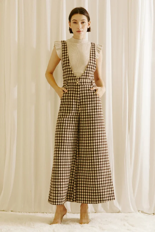 Houndstooth Jumpsuit Print jumpsuit, Bold design, Fun, Casual wear