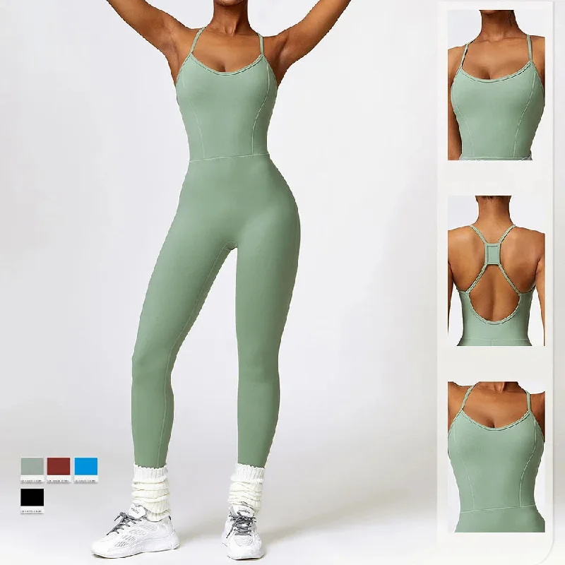 Yoga Jumpsuits Women Sleeveless Hollow Back Sports Tailored wide leg jumpsuit, Professional, Elegant, Chic Yoga Jumpsuits Women Sleeveless Hollow Back Sports Tailored wide leg jumpsuit, Professional, Elegant, Chic